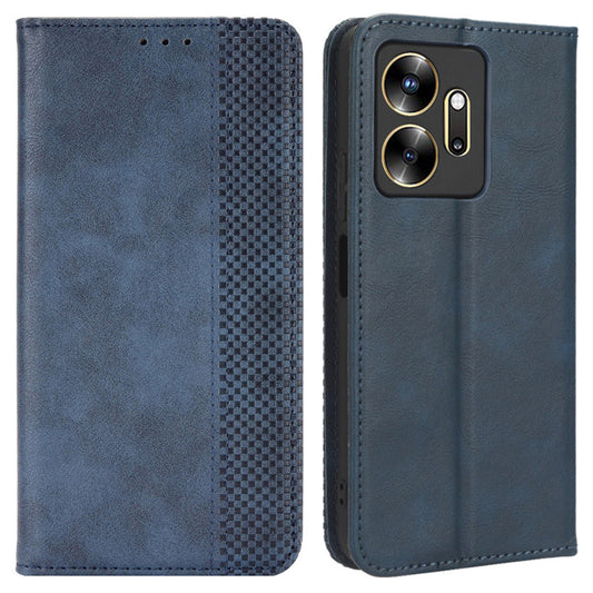 For Infinix Zero 20 4G X6821 Wallet Phone Case Retro PU Leather Cover Magnetic Closure Stand Case