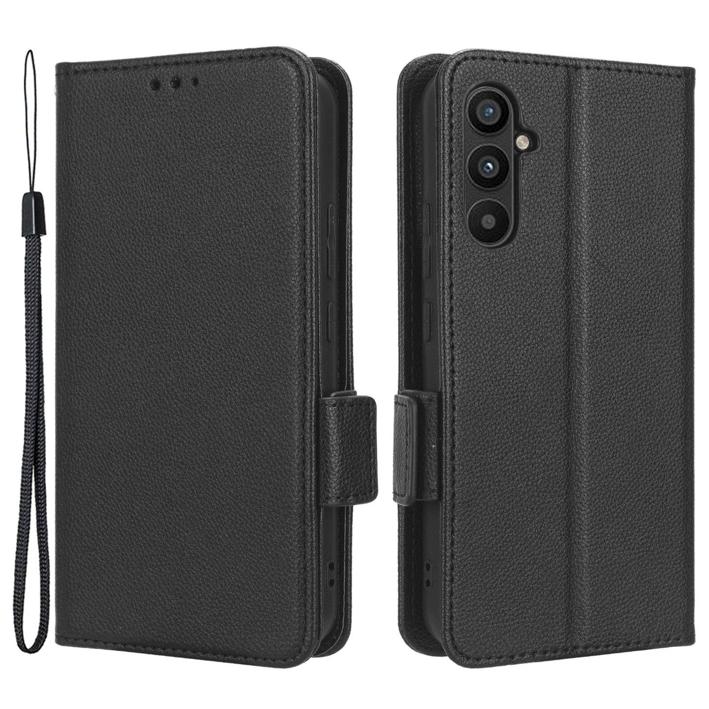 For Samsung Galaxy A24 4G PU Leather Phone Case Litchi Texture Wallet Stand Protective Phone Cover