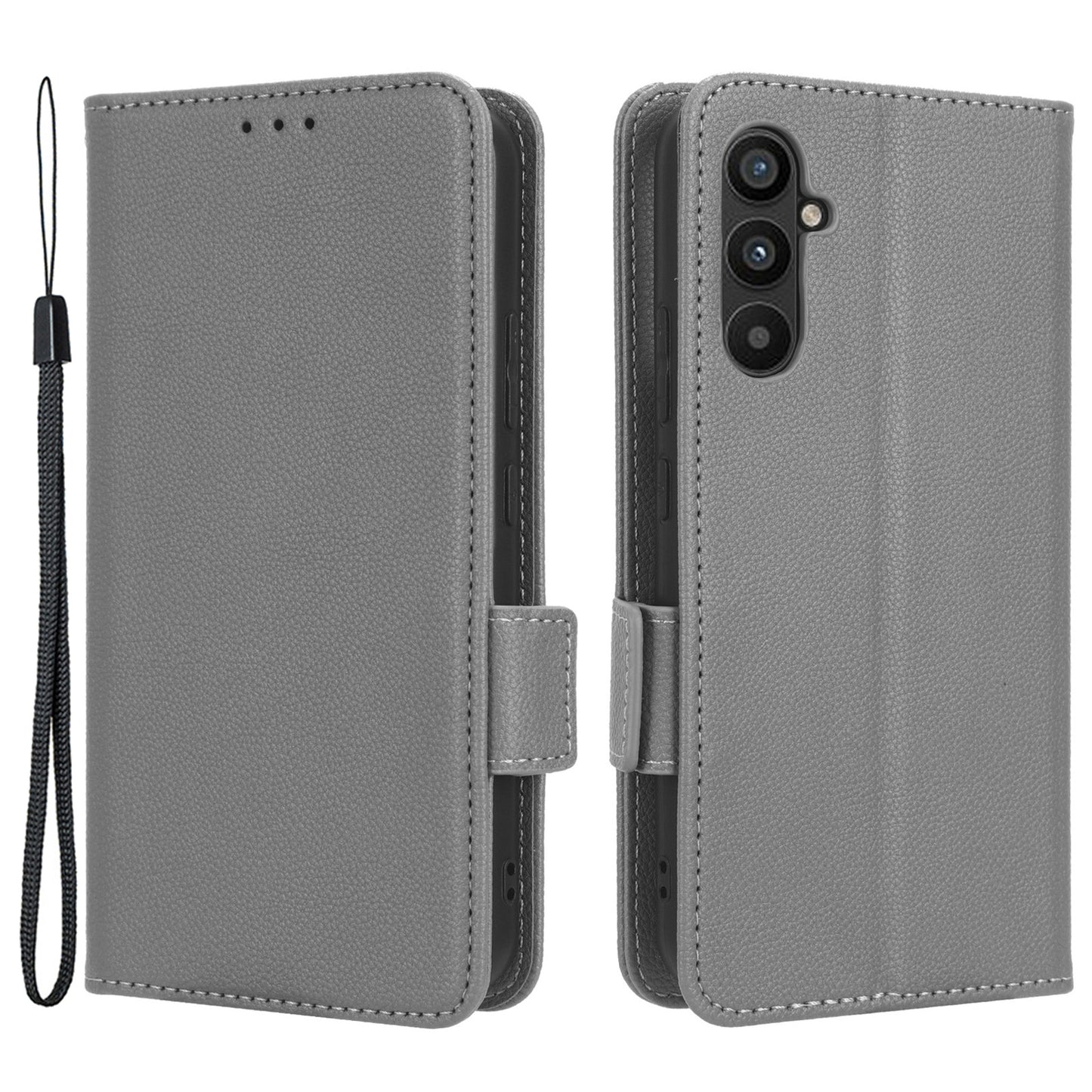 For Samsung Galaxy A24 4G PU Leather Phone Case Litchi Texture Wallet Stand Protective Phone Cover