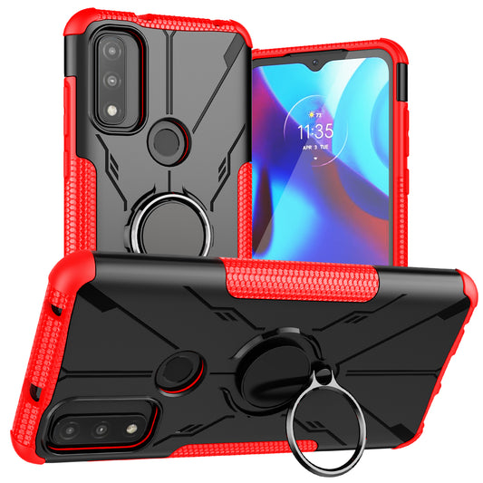 For Motorola Moto G Play (2023) 4G / Moto G Power (2022) / G Pure Phone Case Ring Holder Kickstand PC+TPU Phone Cover