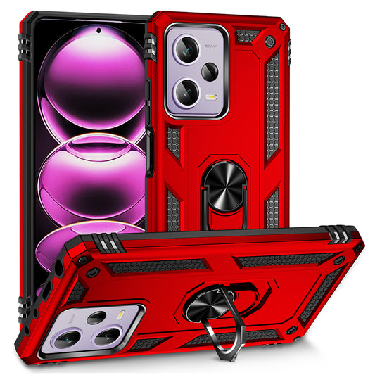 Ring Holder Kickstand Phone Case for Xiaomi Redmi Note 12 Pro 5G / Note 12 Pro Speed 5G / Poco X5 Pro 5G , TPU + PC Hybrid Cover