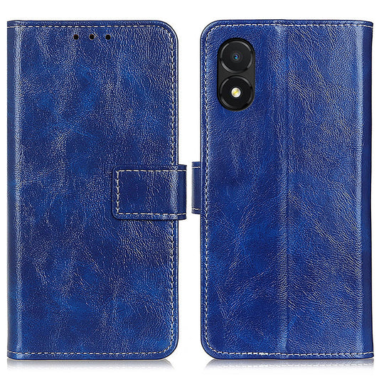 PU Leather Folio Case for Honor X5 4G , Retro Crazy Horse Texture Stand Book Design Phone Cover Wallet