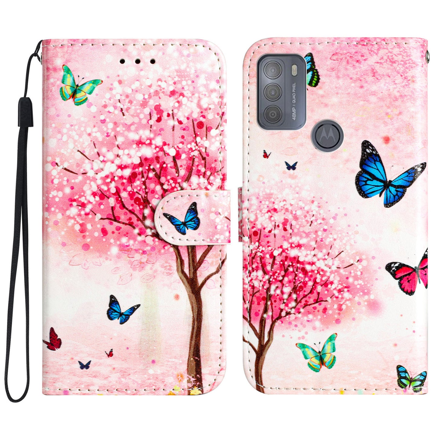 For Motorola Moto G50 4G Leather Wallet Phone Flip Case Pattern Printing Stand Cover