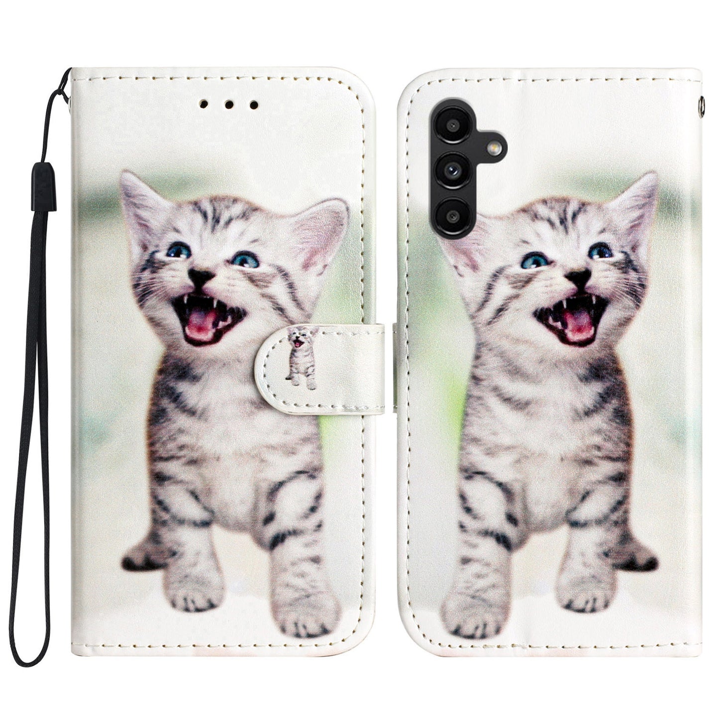 For Samsung Galaxy A34 5G Wallet Phone Case PU Leather Pattern Printing Stand Flip Cover