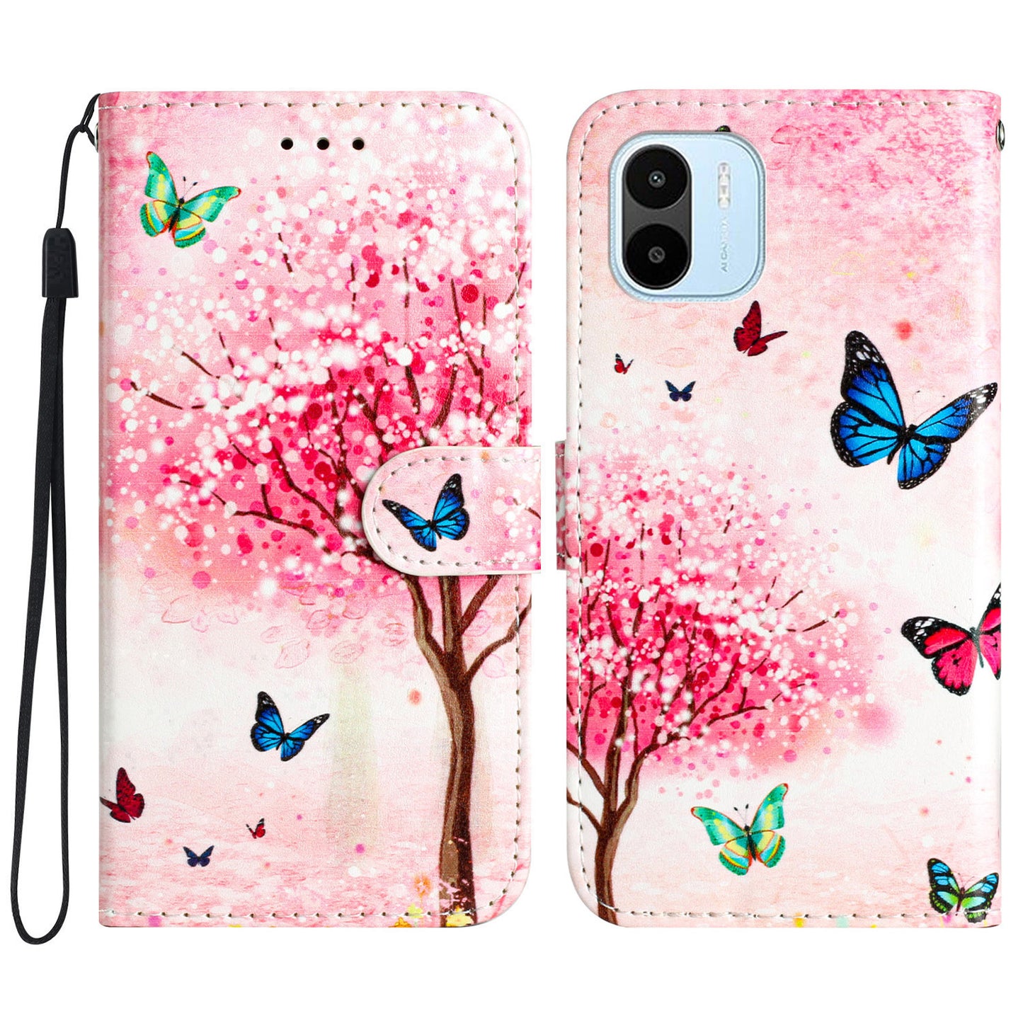 For Xiaomi Redmi A1 4G / A2 4G Phone Case PU Leather Pattern Printing Stand Wallet Flip Cover