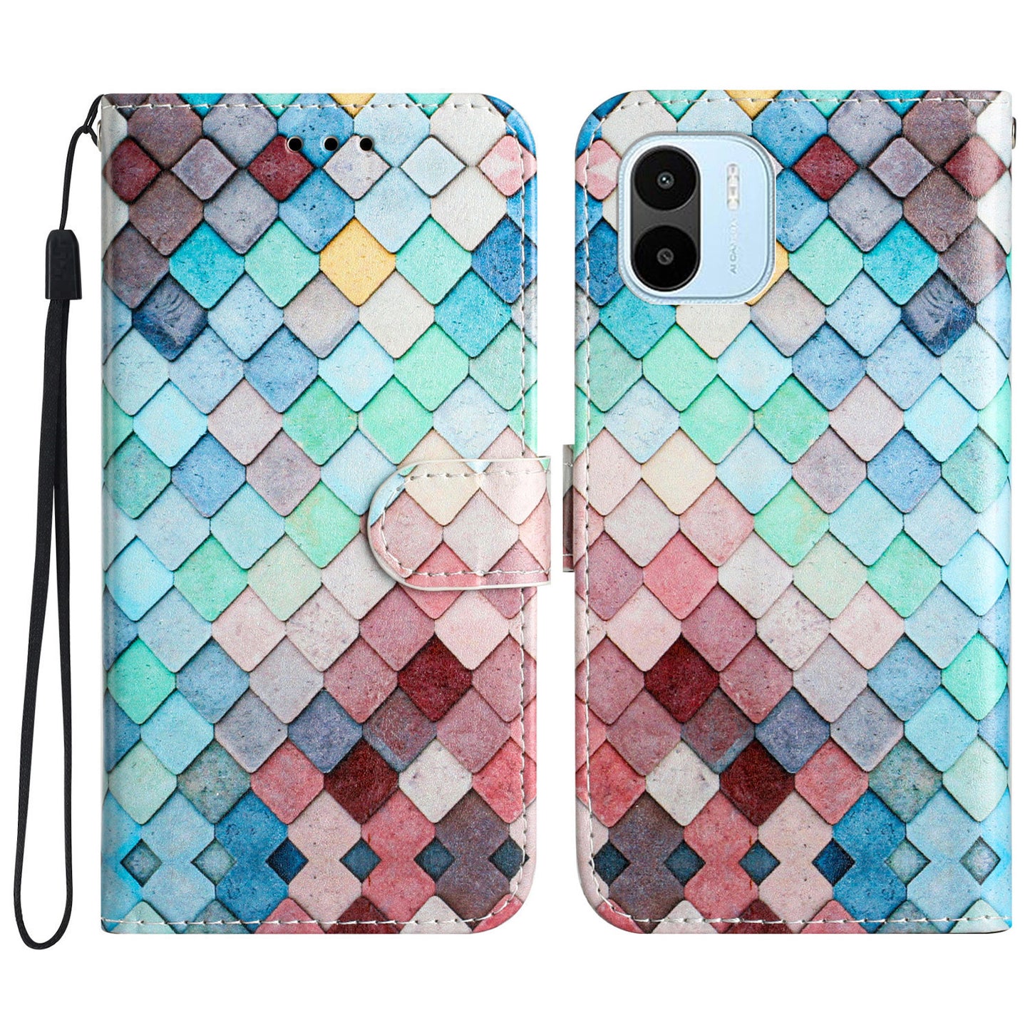 For Xiaomi Redmi A1 4G / A2 4G Phone Case PU Leather Pattern Printing Stand Wallet Flip Cover