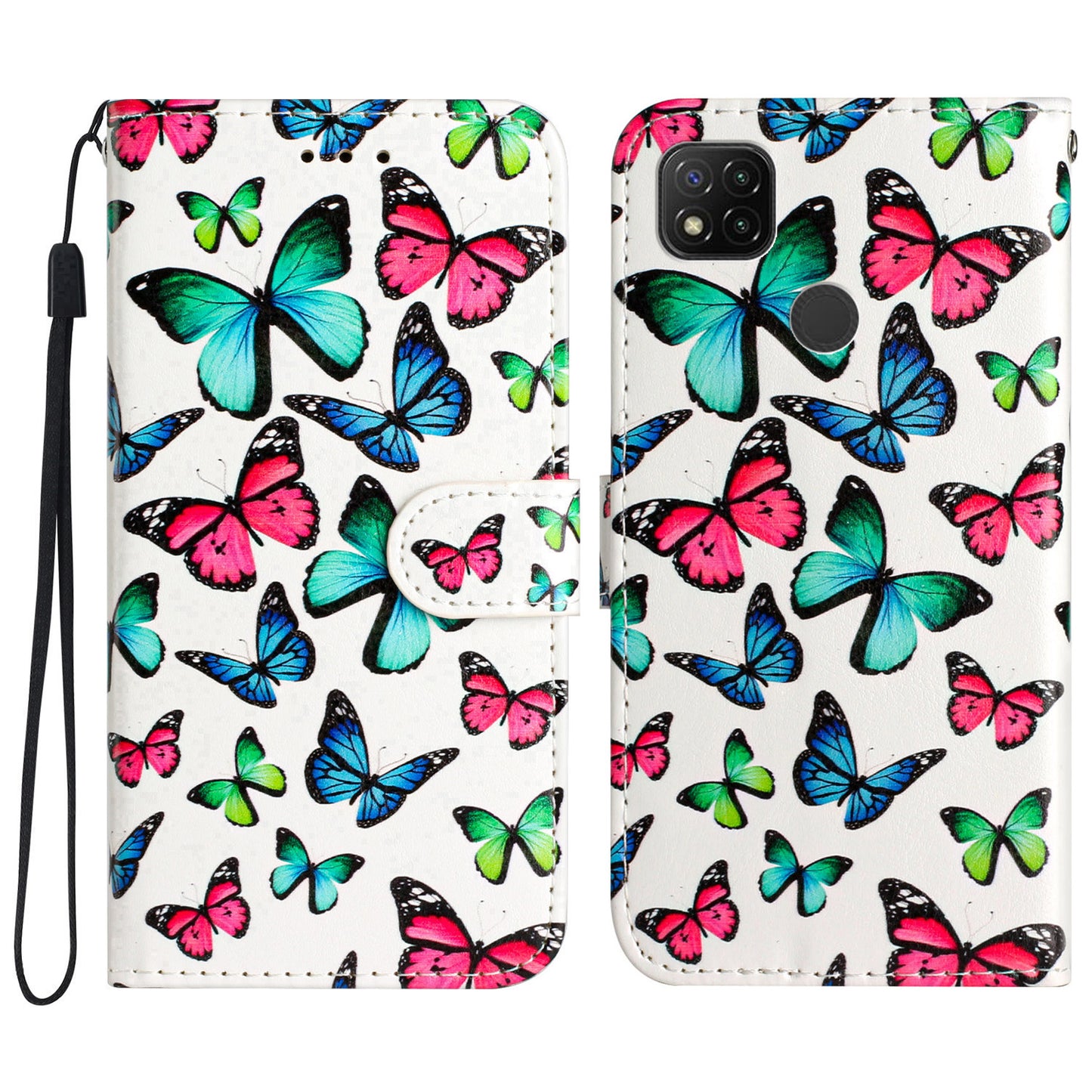 PU Leather Case for Xiaomi Redmi 10A , Magnetic Closure Pattern Printing Stand Wallet Phone Cover
