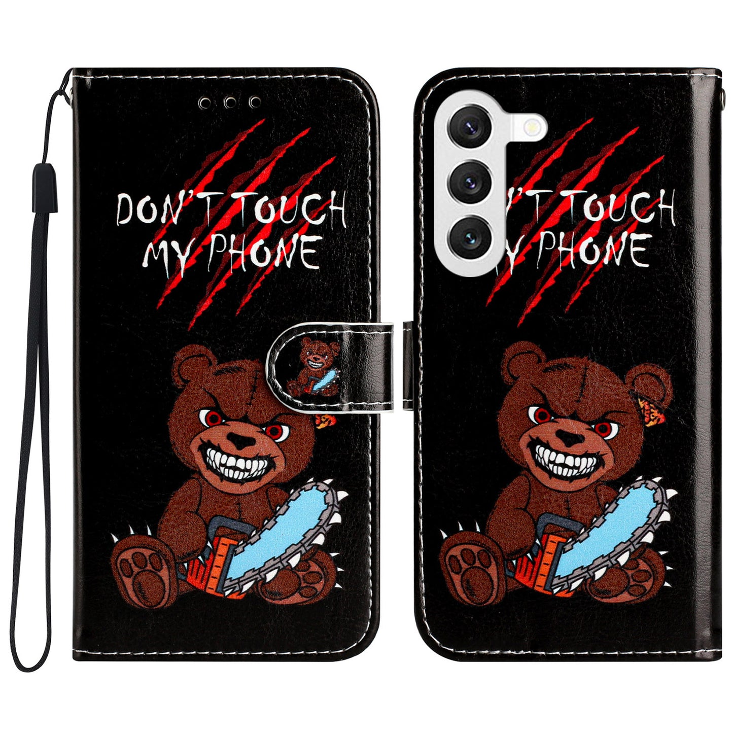 For Samsung Galaxy S23 Pattern Printing Shockproof Phone Case Folding Stand Leather Wallet Cover