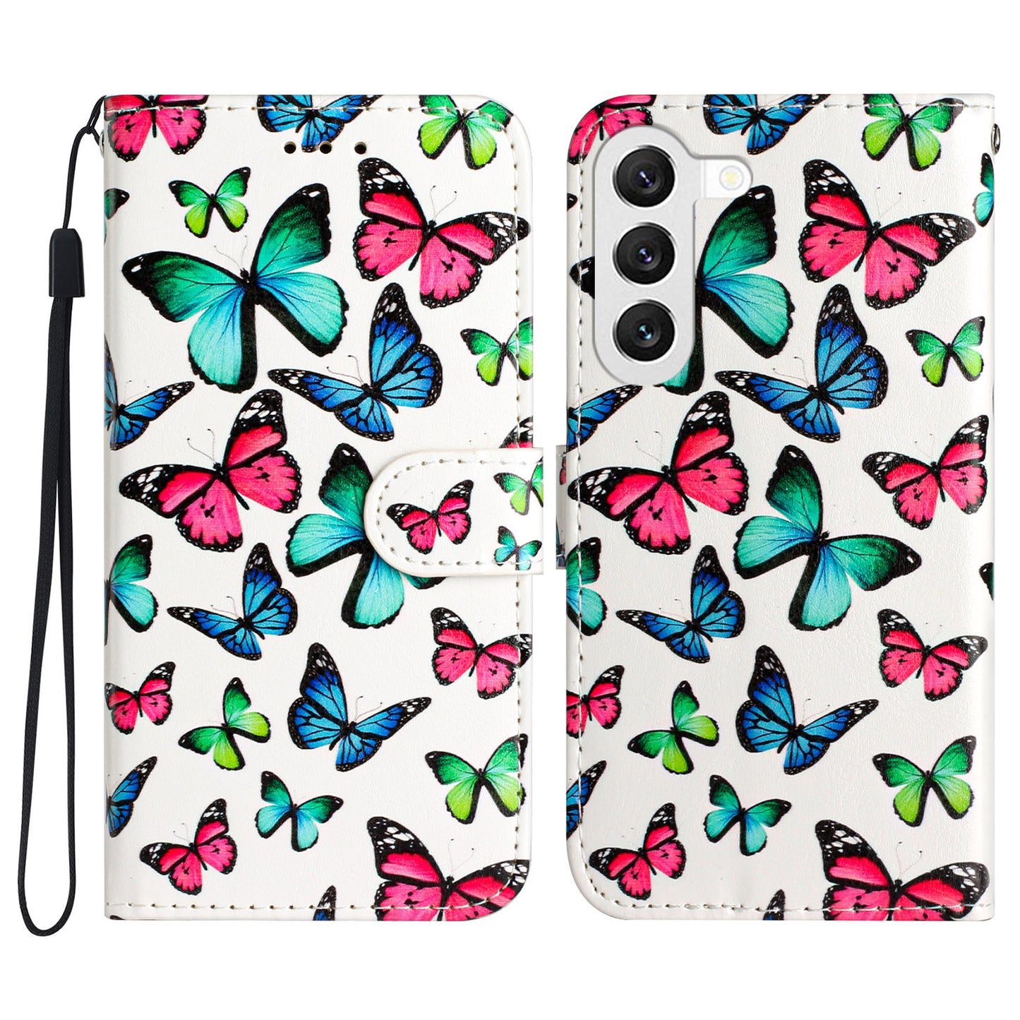 For Samsung Galaxy S23+ Pattern Printing Anti-drop Phone Wallet Case Flip Stand Leather Shell