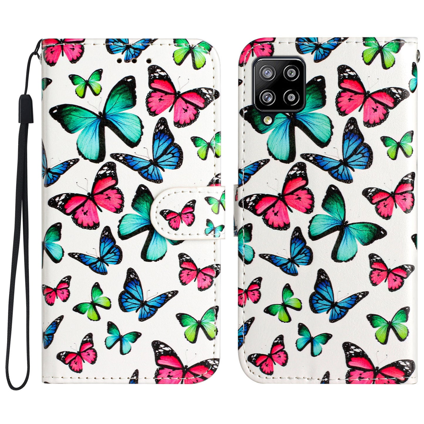 Pattern Printing Phone Case for Samsung Galaxy A22 4G (EU Version) , Leather Folding Stand Wallet Cover