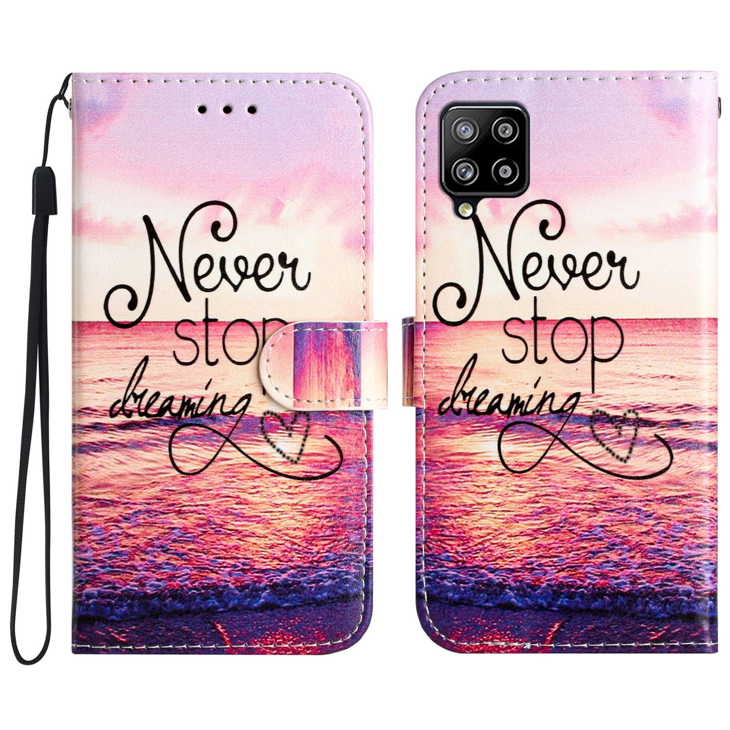 Pattern Printing Phone Case for Samsung Galaxy A22 4G (EU Version) , Leather Folding Stand Wallet Cover