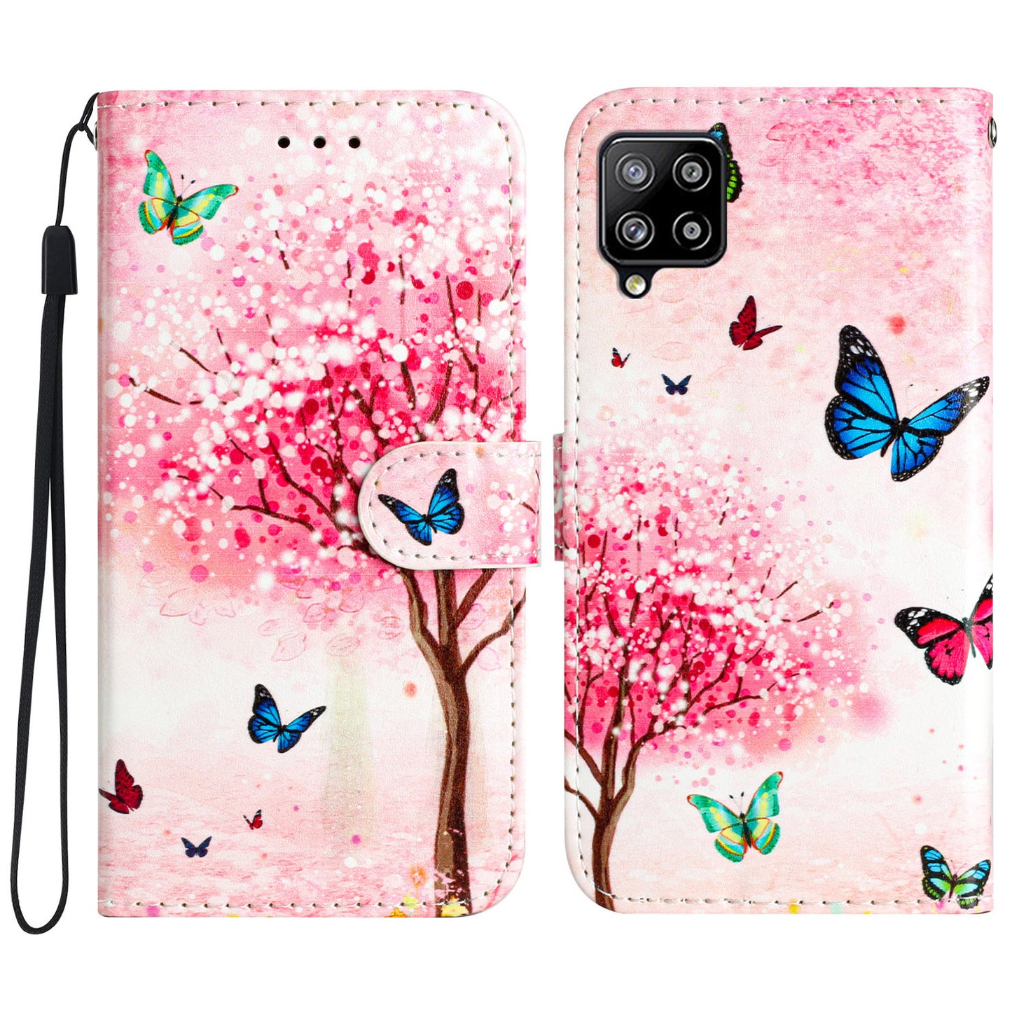 Pattern Printing Phone Case for Samsung Galaxy A22 4G (EU Version) , Leather Folding Stand Wallet Cover