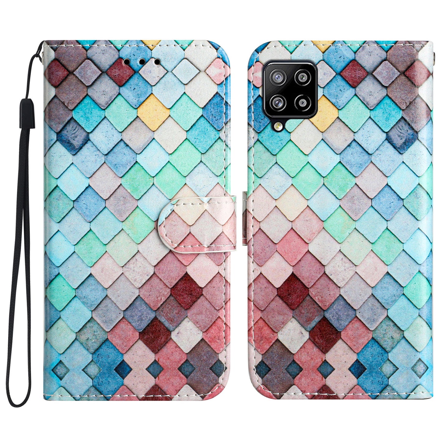 Pattern Printing Phone Case for Samsung Galaxy A22 4G (EU Version) , Leather Folding Stand Wallet Cover