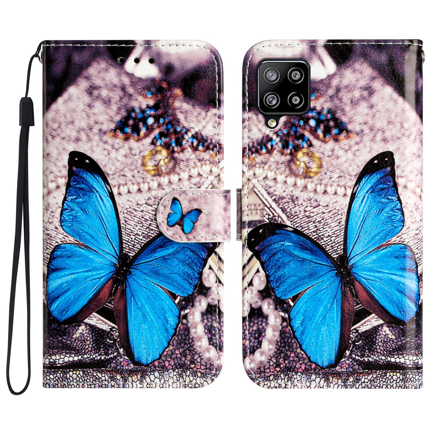 Pattern Printing Phone Case for Samsung Galaxy A22 4G (EU Version) , Leather Folding Stand Wallet Cover