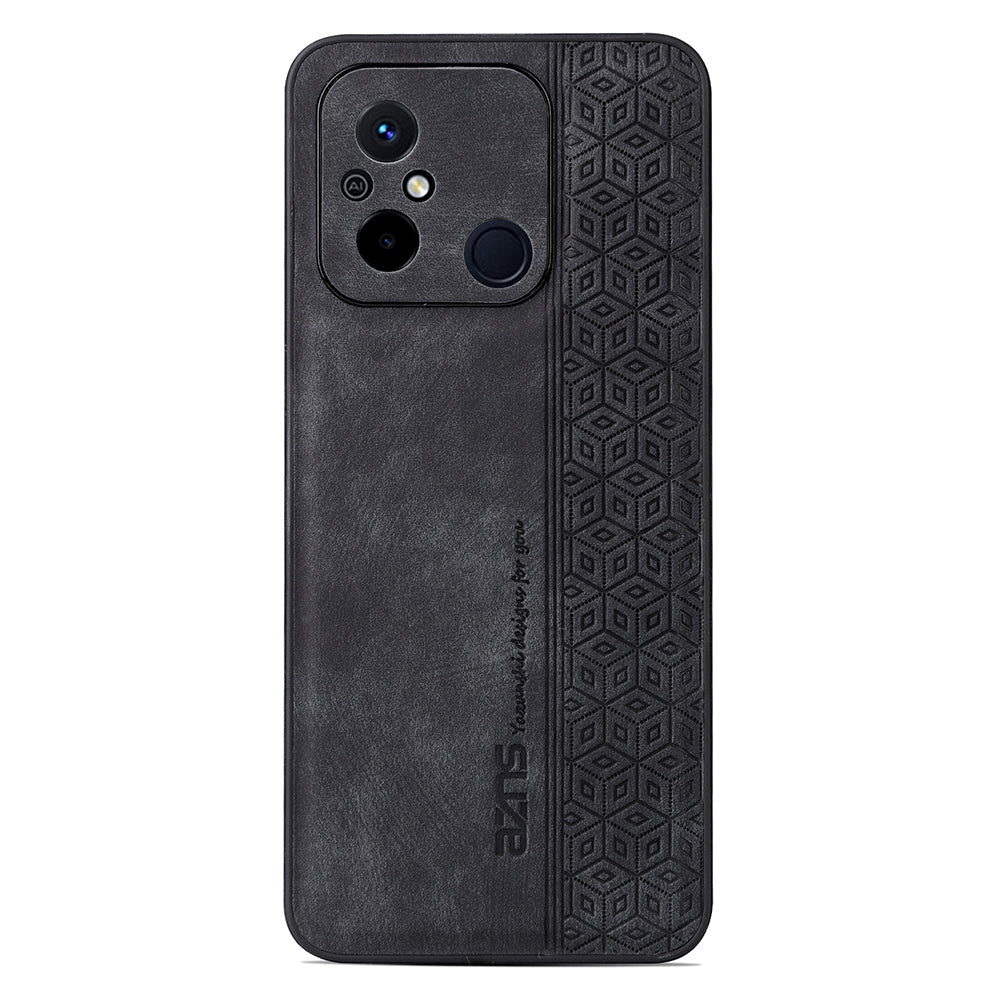 AZNS For Xiaomi Redmi 11A 4G / 12C 4G Phone Case Imprinted Leather Coated TPU Protective Phone Cover