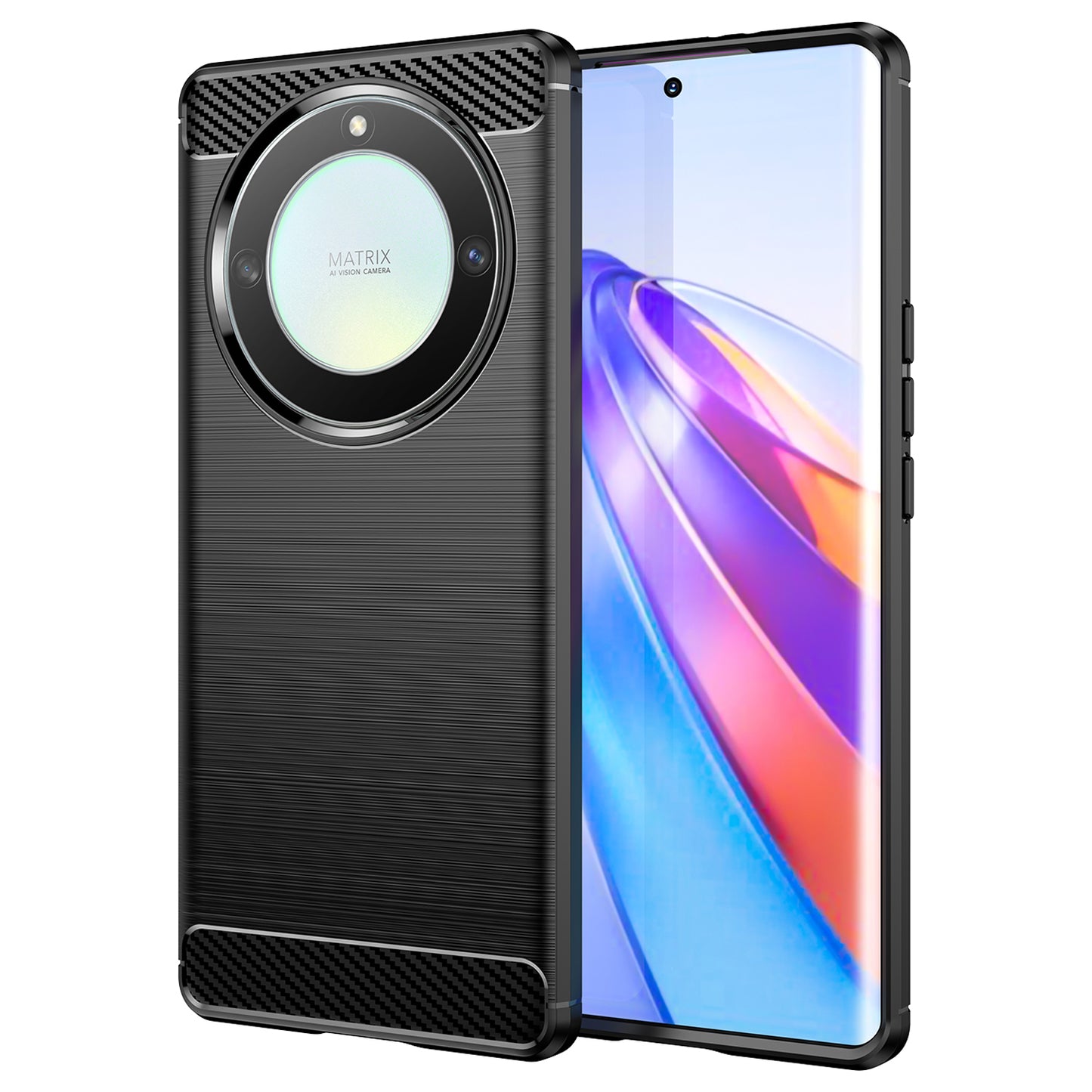 For Honor X9a 5G / X40 5G / Magic5 Lite 5G Carbon Fiber Texture Phone TPU Case Brushed Phone Cover