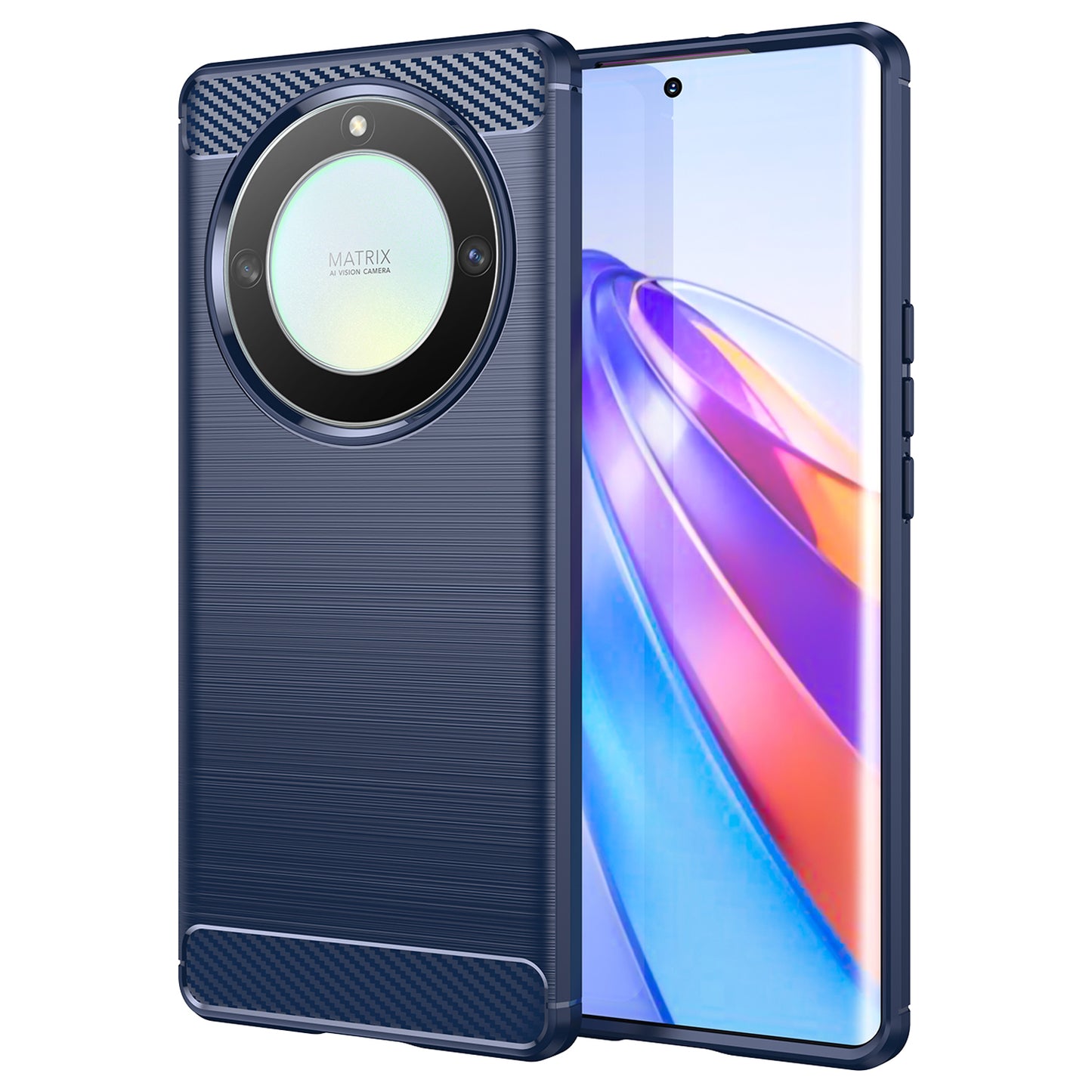 For Honor X9a 5G / X40 5G / Magic5 Lite 5G Carbon Fiber Texture Phone TPU Case Brushed Phone Cover