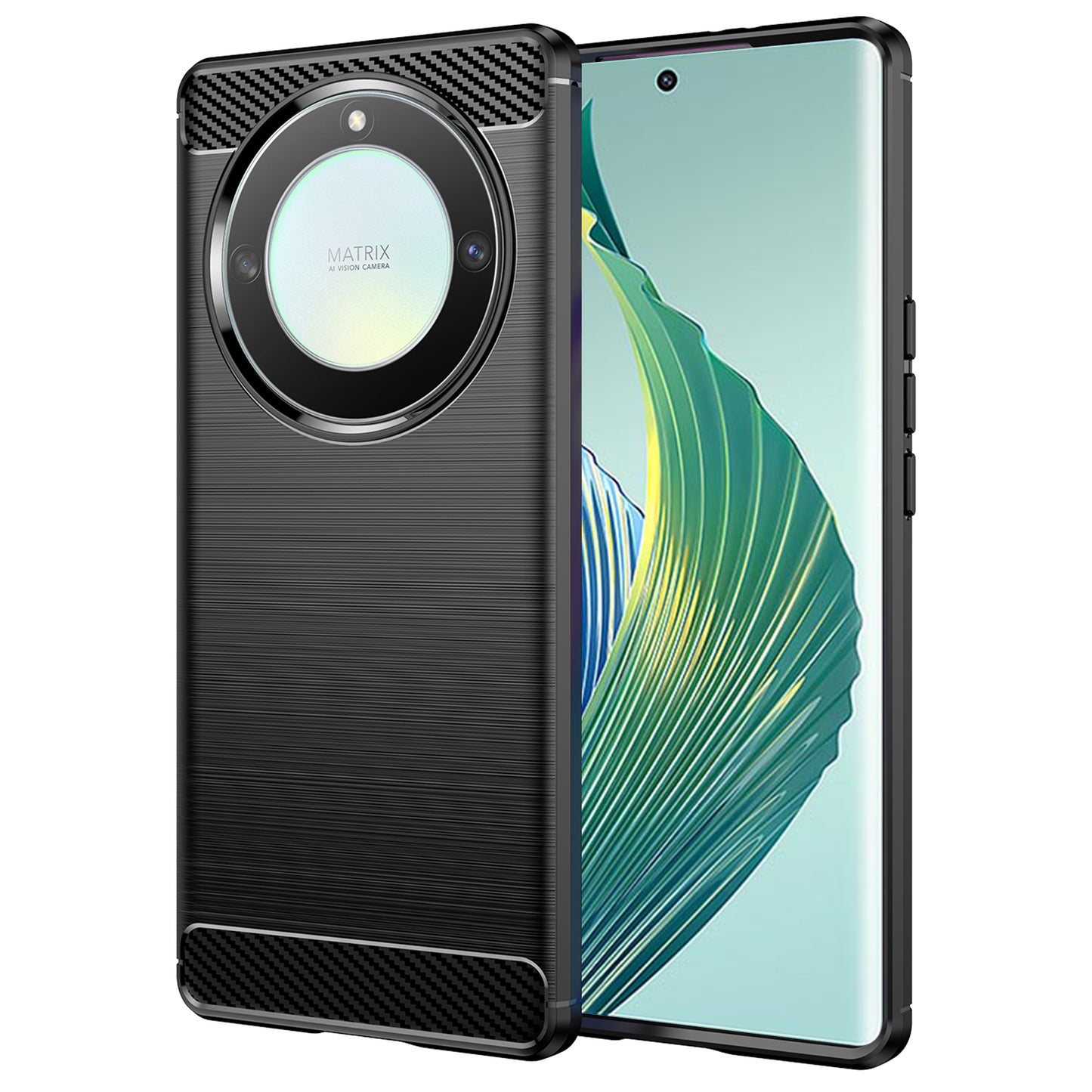 For Honor Magic5 Lite 5G / X40 5G / X9a 5G Phone Case, Carbon Fiber Texture Brushed TPU Protective Cover