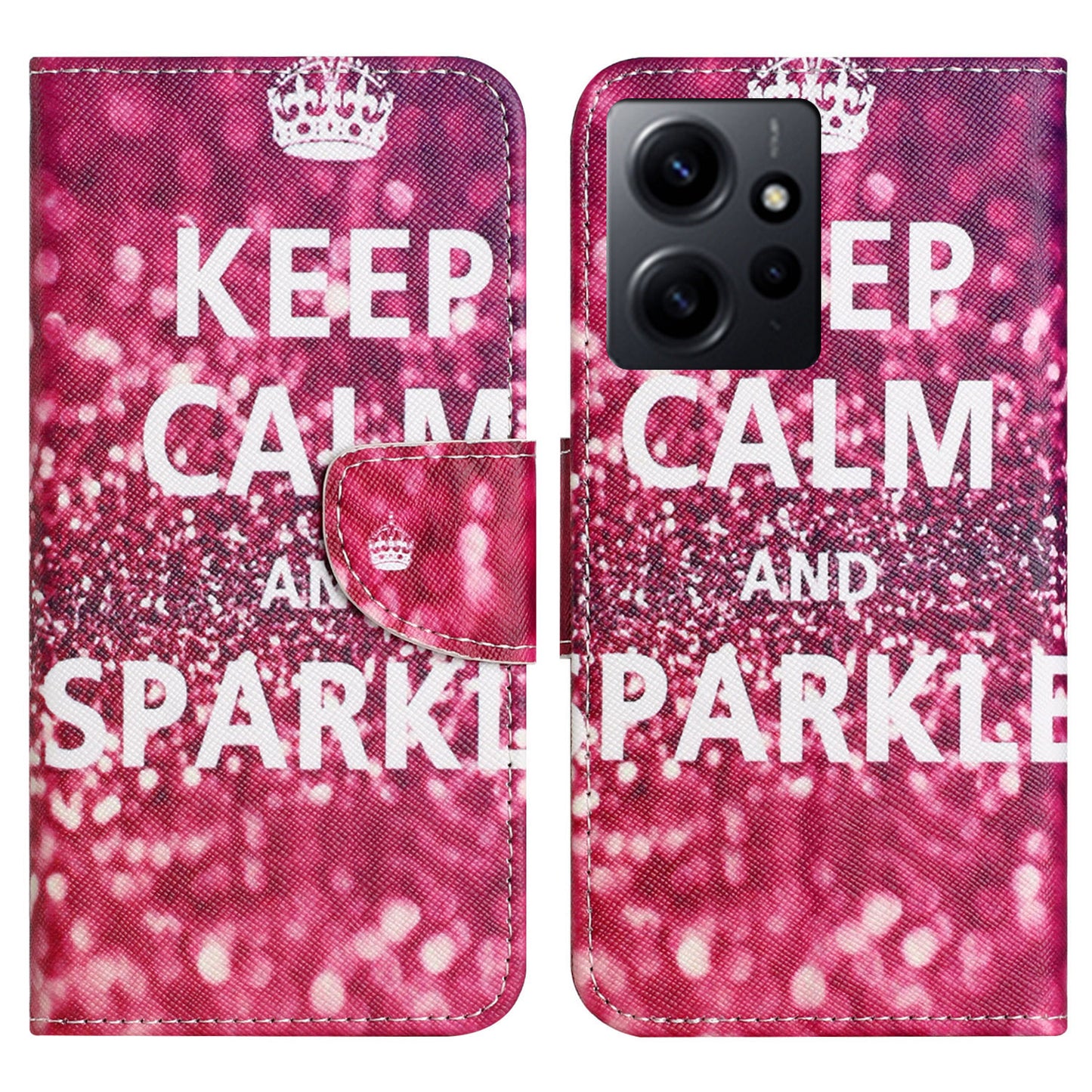 For Xiaomi Redmi Note 12 4G Stand Phone Leather Case Wallet Pattern Printing Phone Cover