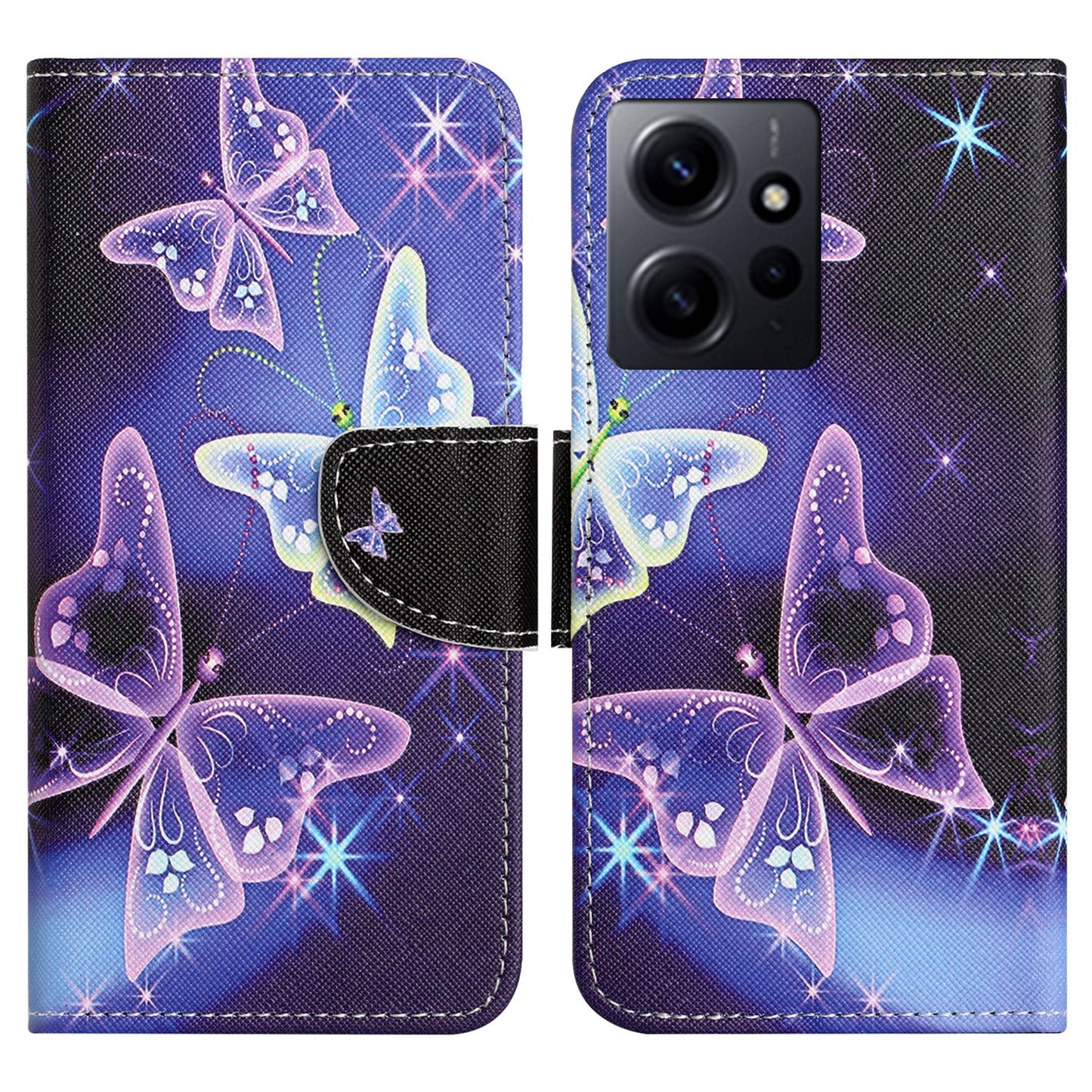 For Xiaomi Redmi Note 12 4G Stand Phone Leather Case Wallet Pattern Printing Phone Cover