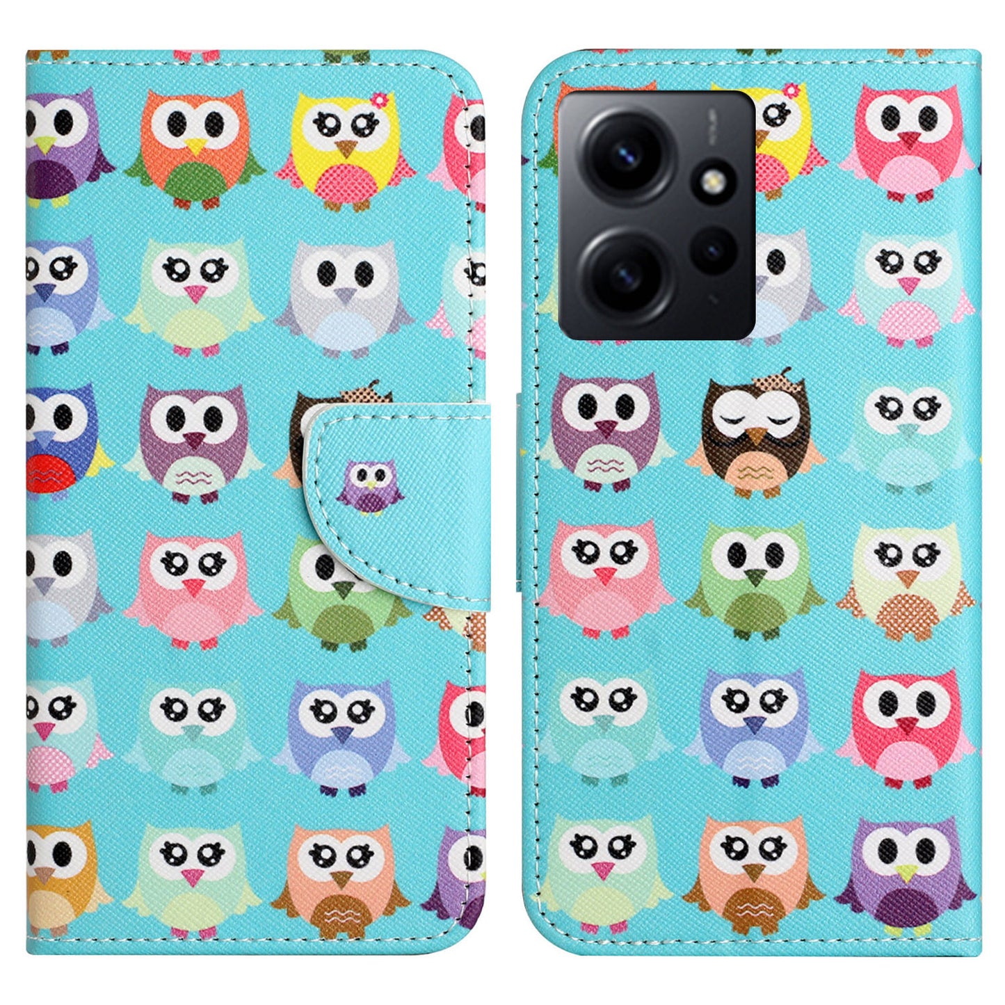 For Xiaomi Redmi Note 12 4G Stand Phone Leather Case Wallet Pattern Printing Phone Cover