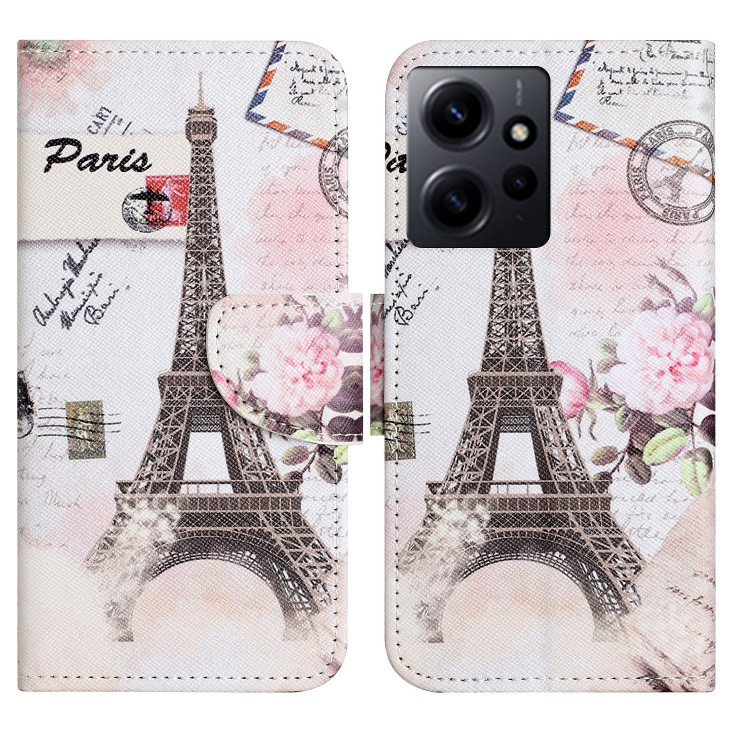 For Xiaomi Redmi Note 12 4G Stand Phone Leather Case Wallet Pattern Printing Phone Cover
