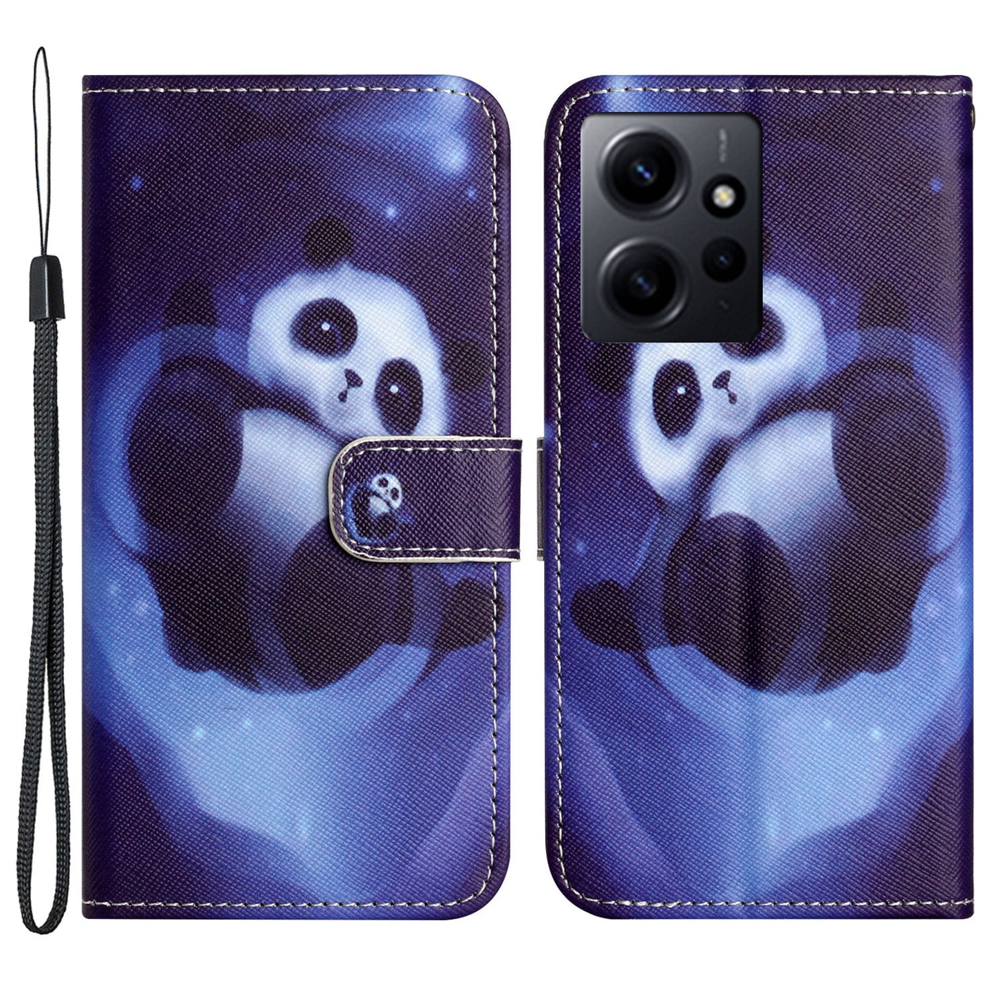 For Xiaomi Redmi Note 12 4G PU Leather Wallet Phone Case 3D Pattern Printing Phone Stand Cover