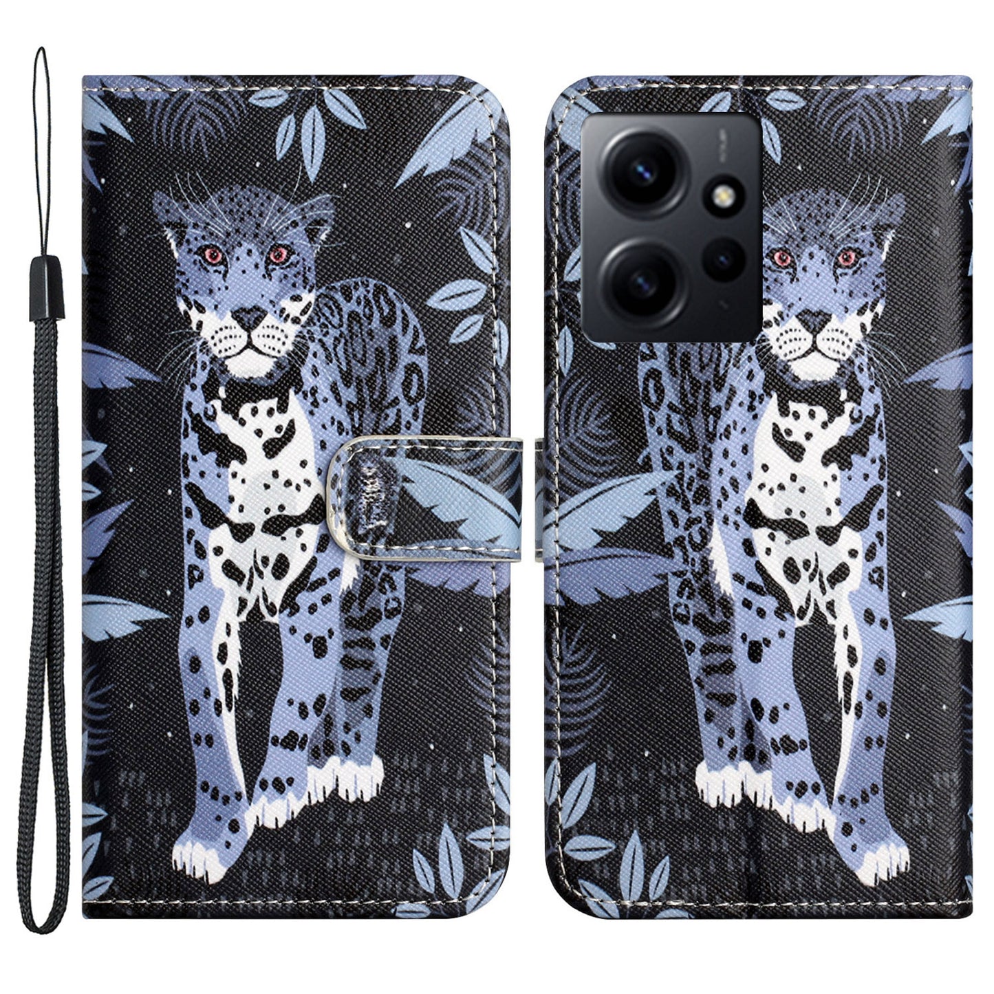 For Xiaomi Redmi Note 12 4G PU Leather Wallet Phone Case 3D Pattern Printing Phone Stand Cover