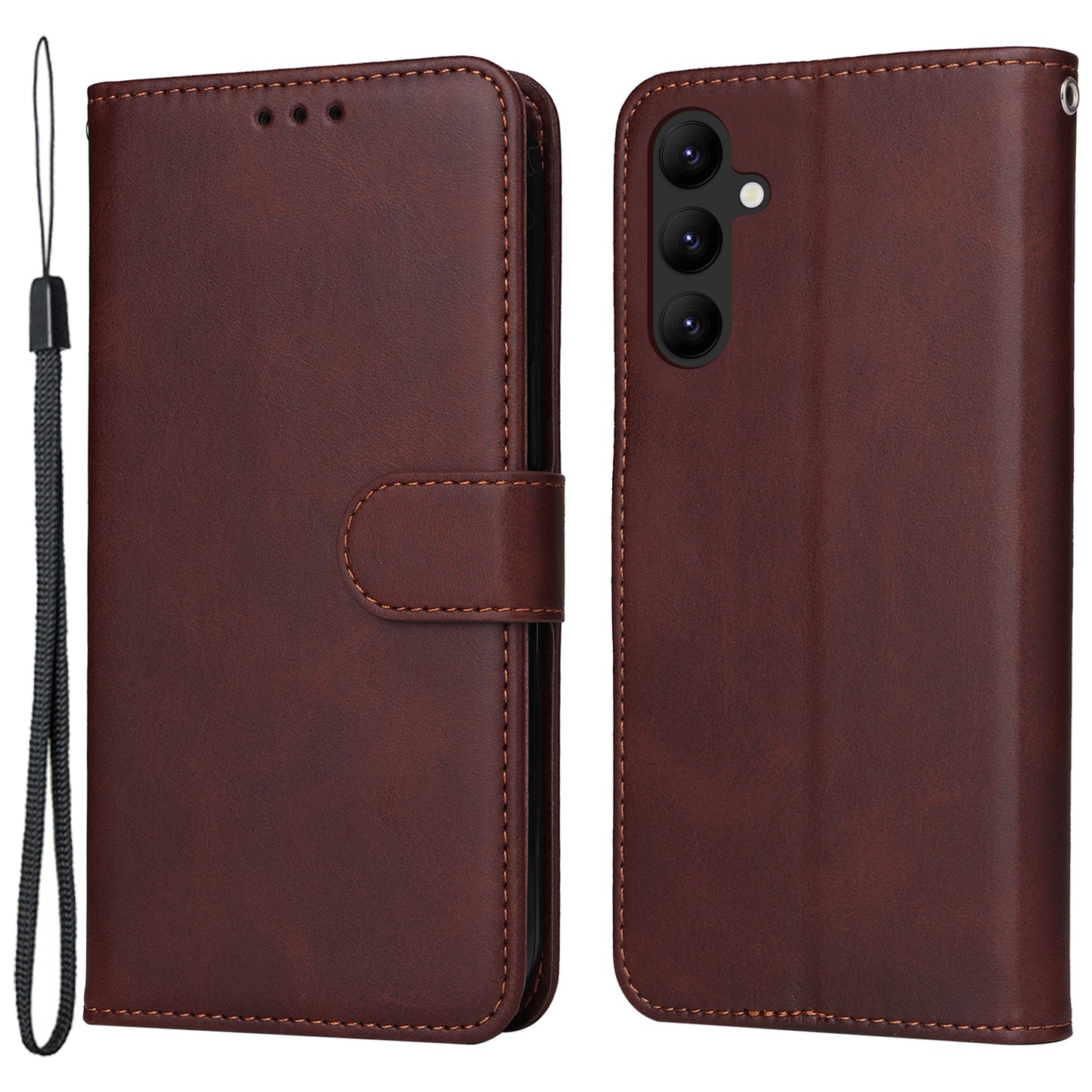 For Samsung Galaxy A24 4G PU Leather Wallet Phone Case Calf Texture Anti-drop Stand Mobile Cover