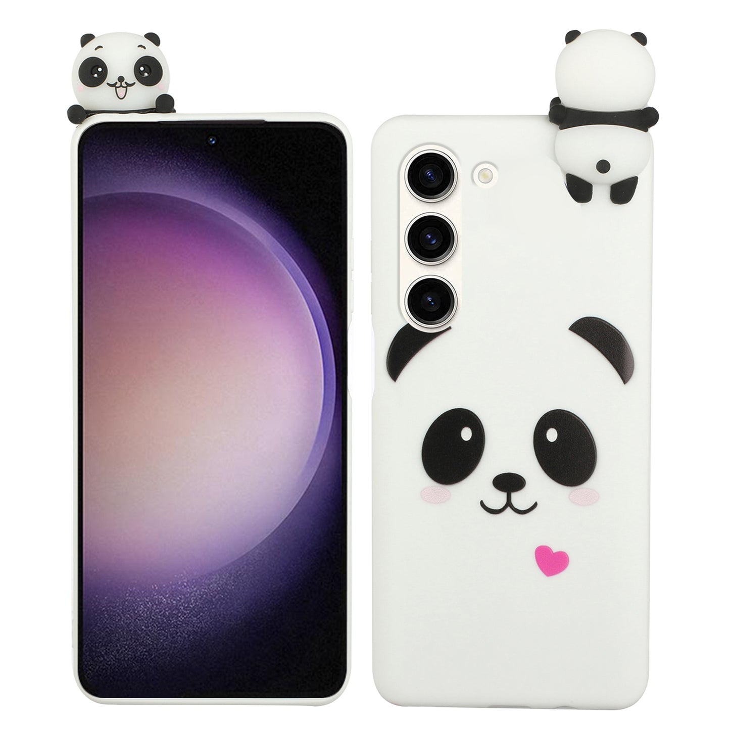 For Samsung Galaxy S23+ Cartoon Phone Case 3D Animal Figure TPU+Silicone Anti-drop Cover