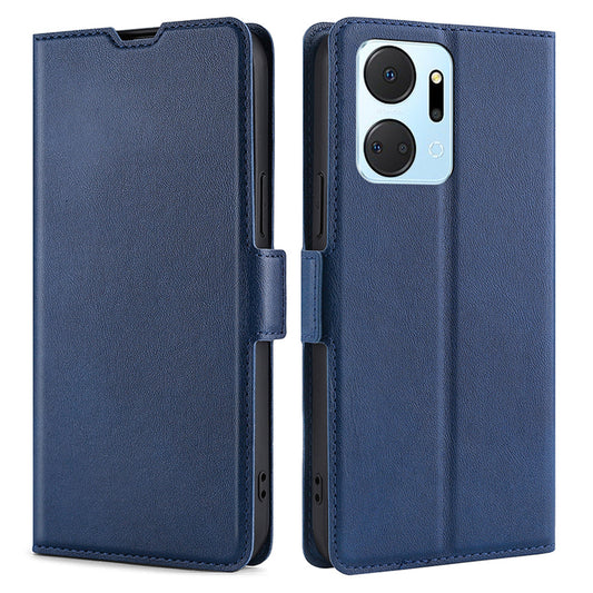 For Honor X7a 5G PU Leather Phone Cover Foldable Stand Card Holder Shockproof Flip Phone Case