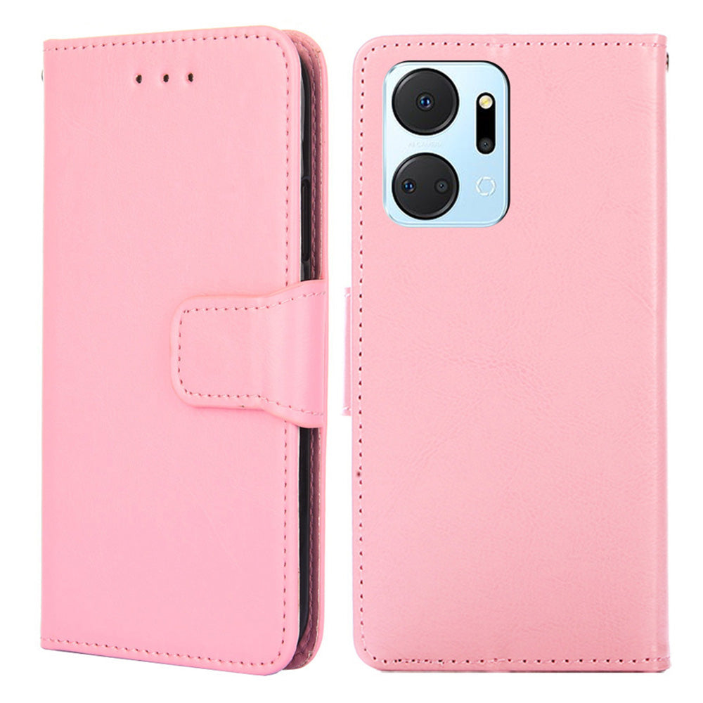 For Honor X7a 5G Shockproof Leather Wallet Phone Case Folding Stand Cover