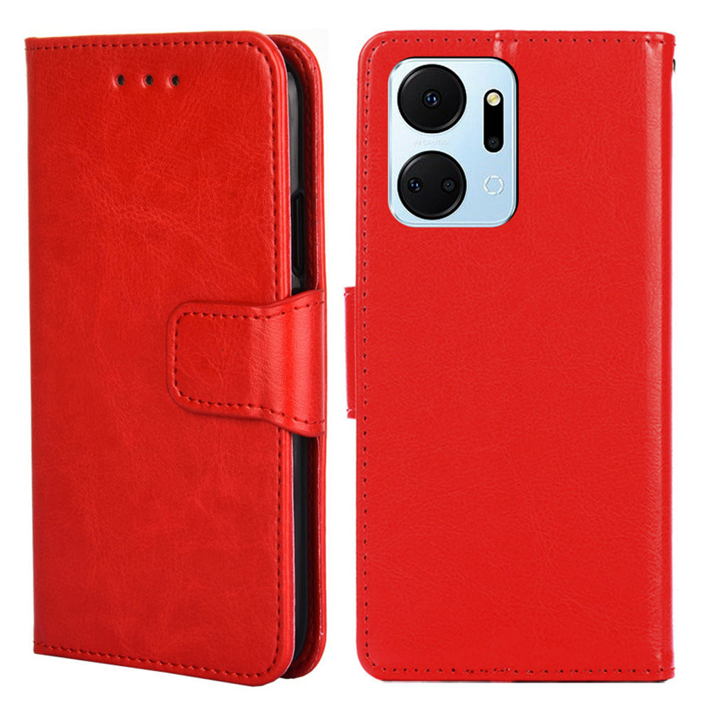 For Honor X7a 5G Shockproof Leather Wallet Phone Case Folding Stand Cover