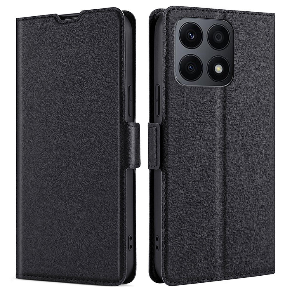 For Honor X8a 4G Ultra Thin Phone Case PU Leather Stand Card Slot Protective Cover