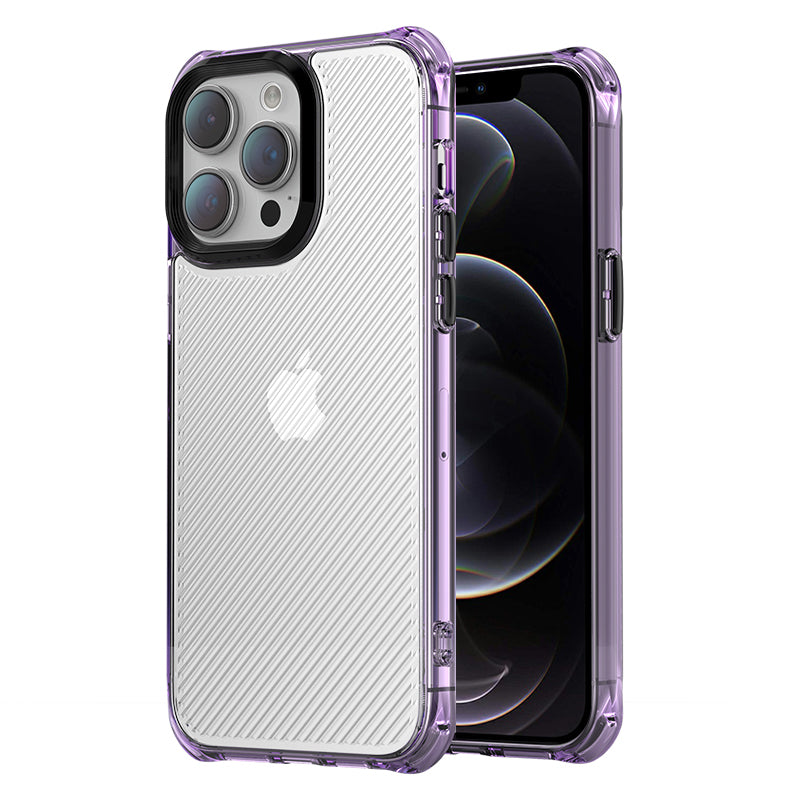 For iPhone 12 / 12 Pro Phone Case F9 Soft TPU PC Case Drop-Proof Protective Cover