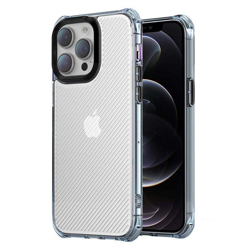 For iPhone 12 / 12 Pro Phone Case F9 Soft TPU PC Case Drop-Proof Protective Cover