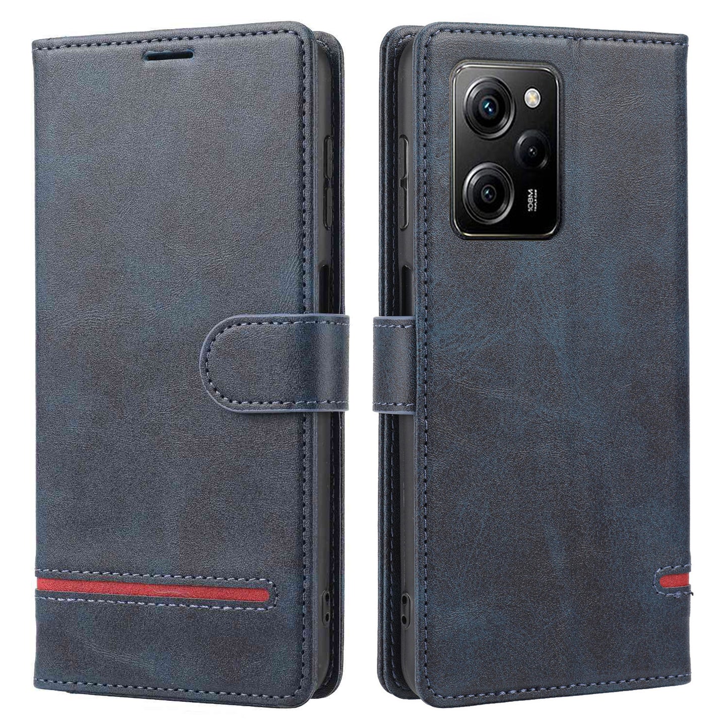For Xiaomi Redmi Note 12 Pro 5G / 12 Pro Speed 5G / Poco X5 Pro 5G Horizontal Line Stand Wallet Leather Cover