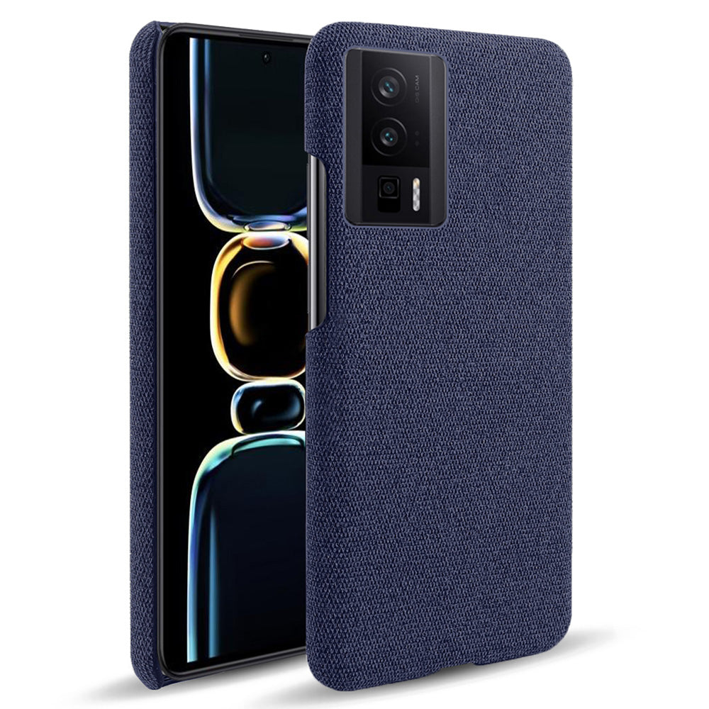 For Xiaomi Poco F5 Pro 5G / Redmi K60 Pro 5G / K60 5G Phone Case Solid Color Drop-proof Hard PC+Cloth Phone Cover
