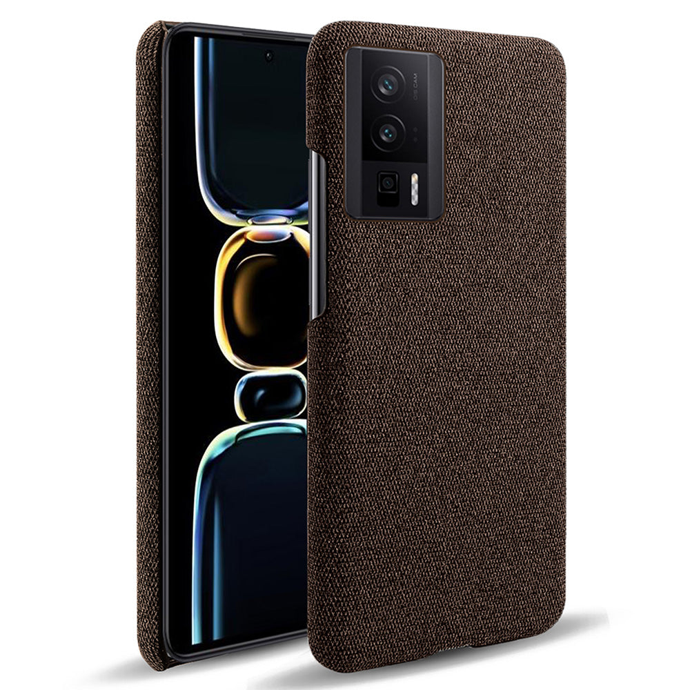 For Xiaomi Poco F5 Pro 5G / Redmi K60 Pro 5G / K60 5G Phone Case Solid Color Drop-proof Hard PC+Cloth Phone Cover