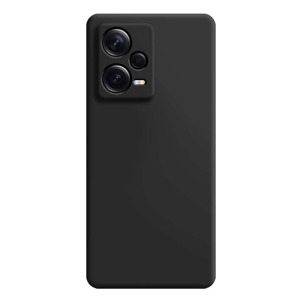 Rubberized Phone Case for Xiaomi Redmi Note 12 5G (India) / Poco X5 5G , Straight Edge TPU Fiber Lining Protective Cover