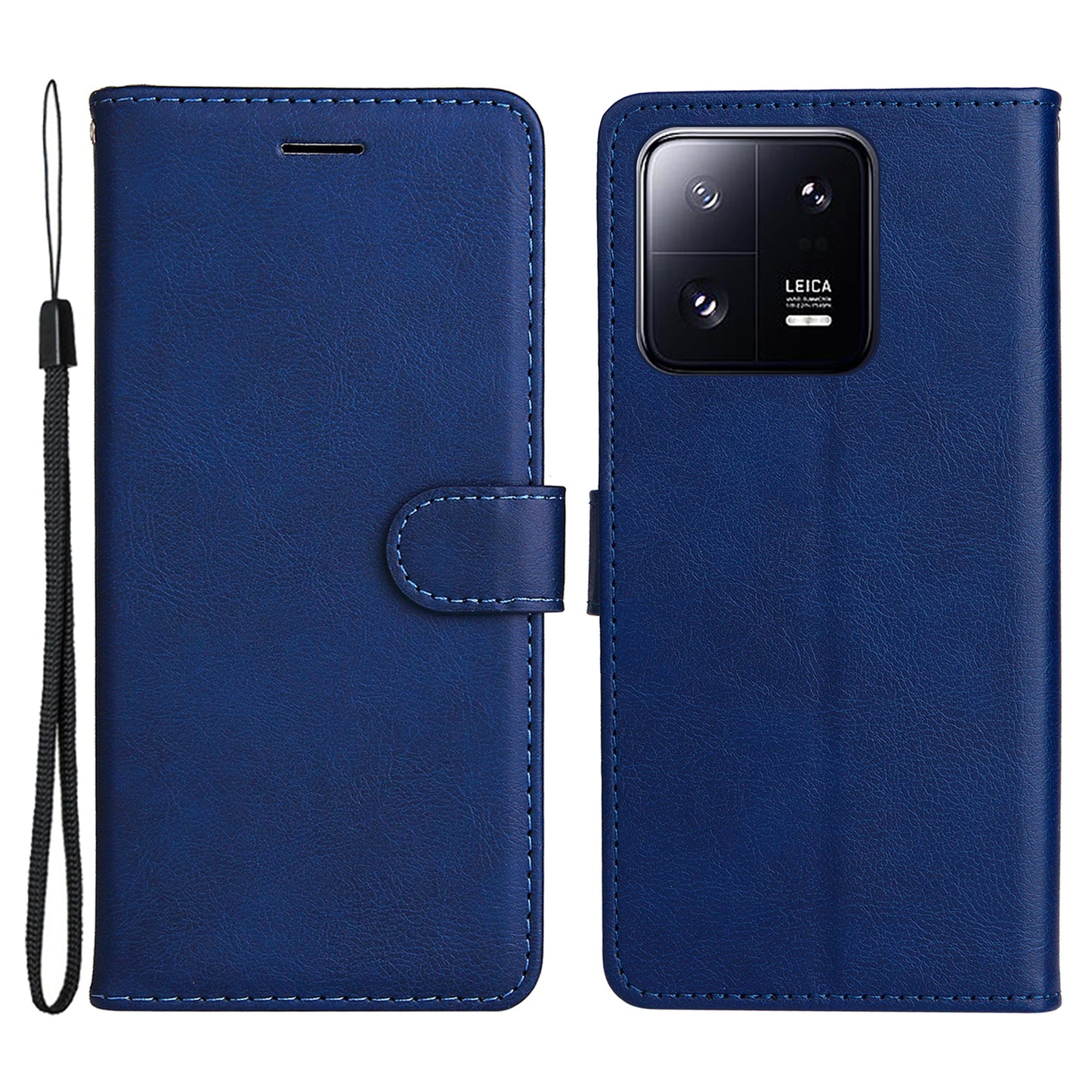 KT Leather Series-2 for Xiaomi 13 Pro 5G Phone Case Wallet PU Leather Phone Stand Cover with Strap
