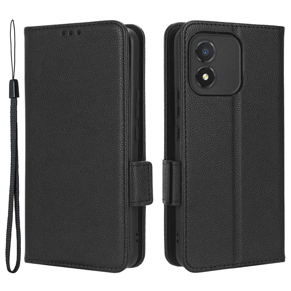For Honor X5 4G Litchi Texture Wallet Stand Phone Cover PU Leather Magnetic Phone Case