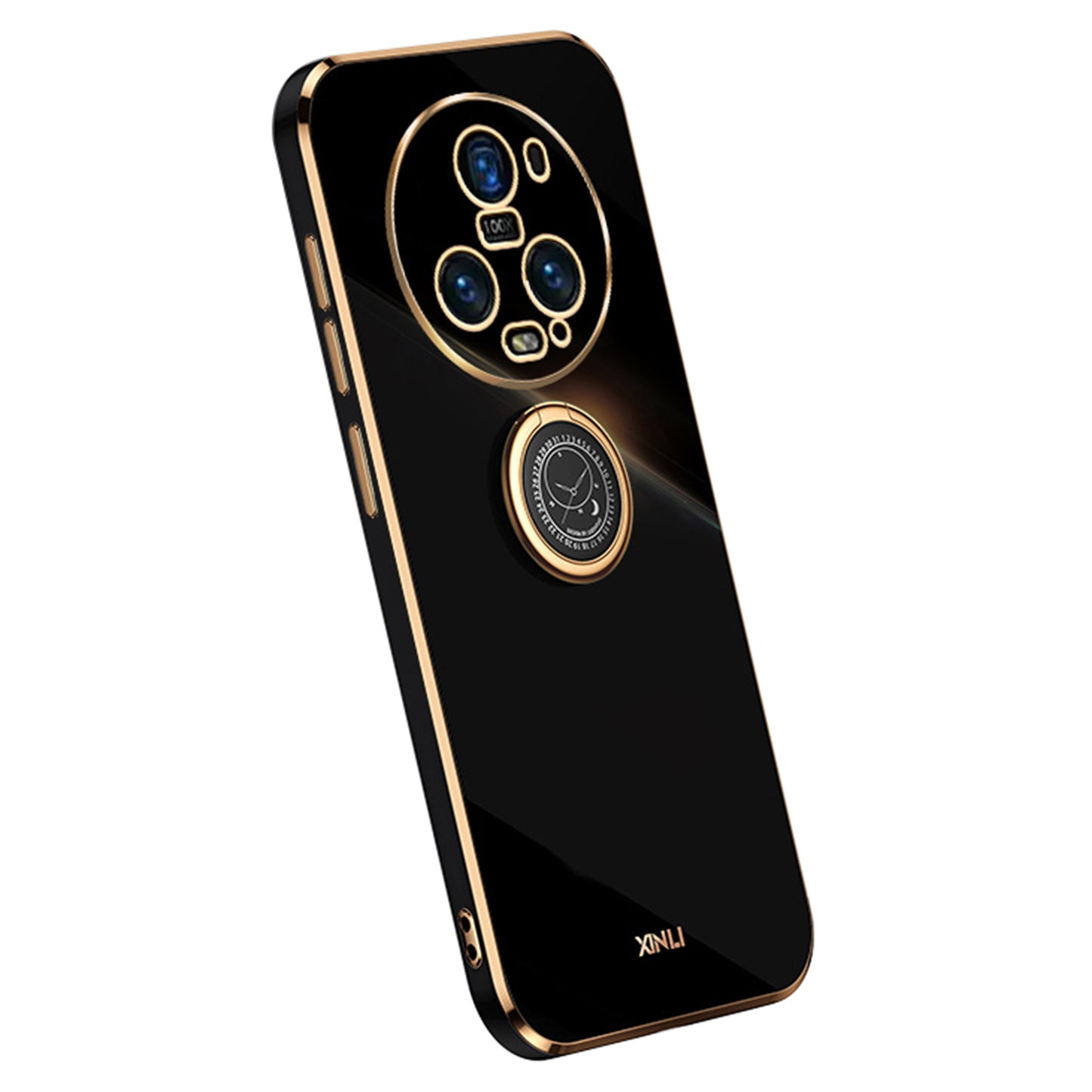 XINLI For Honor Magic5 Pro Soft TPU Phone Case Ring Kickstand Electroplating Cell Phone Cover