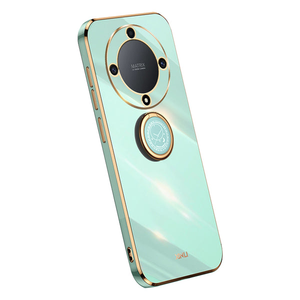 XINLI For Honor Magic5 Lite 5G / X9a 5G Ring Kickstand Electroplating Phone Case TPU Phone Cover