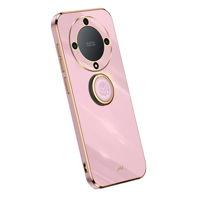 XINLI For Honor Magic5 Lite 5G / X9a 5G Ring Kickstand Electroplating Phone Case TPU Phone Cover