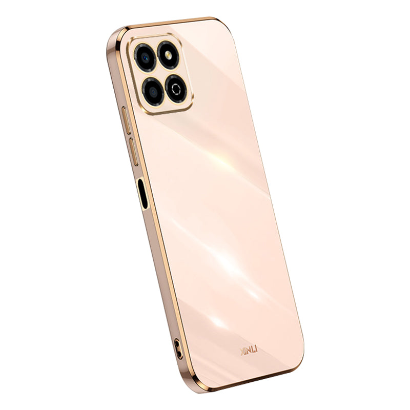XINLI Electroplating Frame Phone Case for Honor X8a 4G , Anti-drop Soft TPU Phone Cover