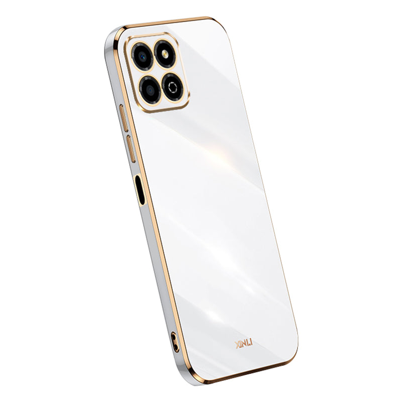 XINLI Electroplating Frame Phone Case for Honor X8a 4G , Anti-drop Soft TPU Phone Cover