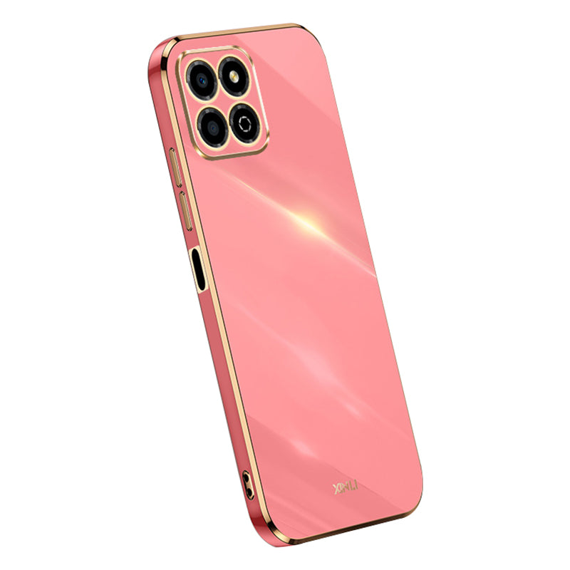 XINLI Electroplating Frame Phone Case for Honor X8a 4G , Anti-drop Soft TPU Phone Cover