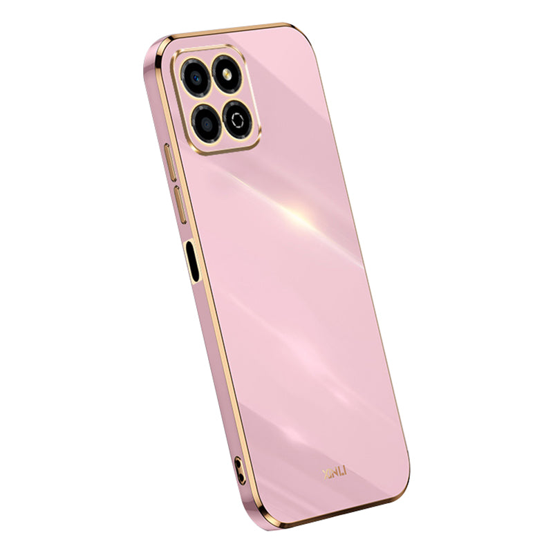 XINLI Electroplating Frame Phone Case for Honor X8a 4G , Anti-drop Soft TPU Phone Cover