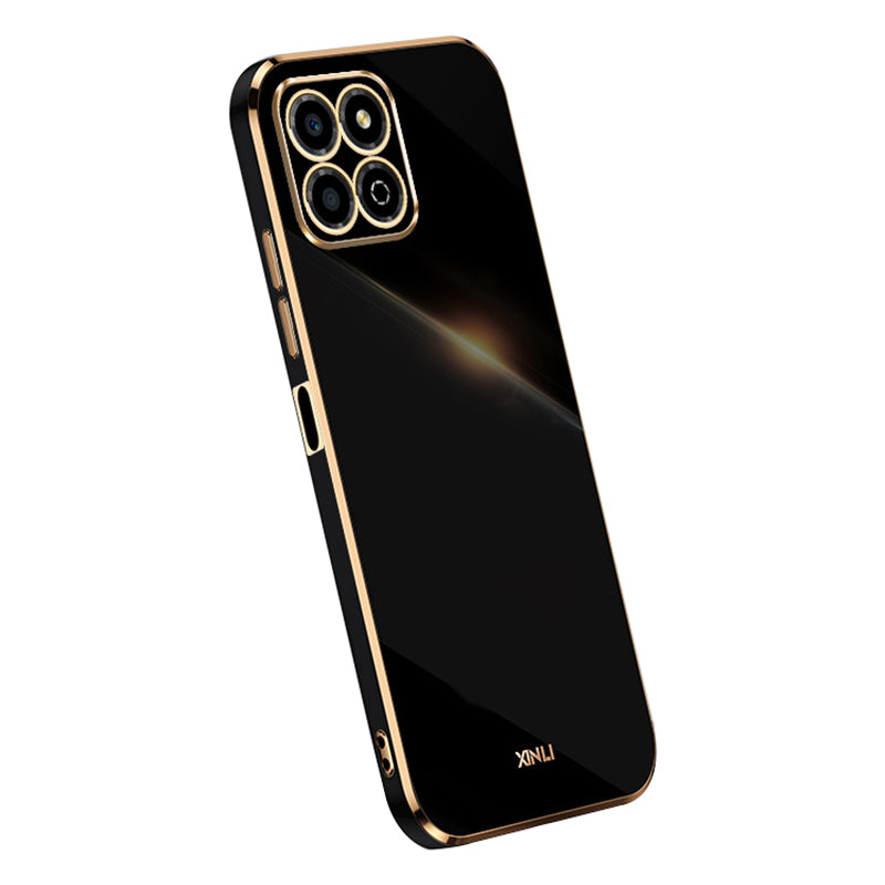 XINLI Electroplating Frame Phone Case for Honor X8a 4G , Anti-drop Soft TPU Phone Cover